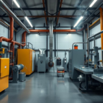 Gestione di emergenza per fuoriuscita di olio idraulico in officina meccanica