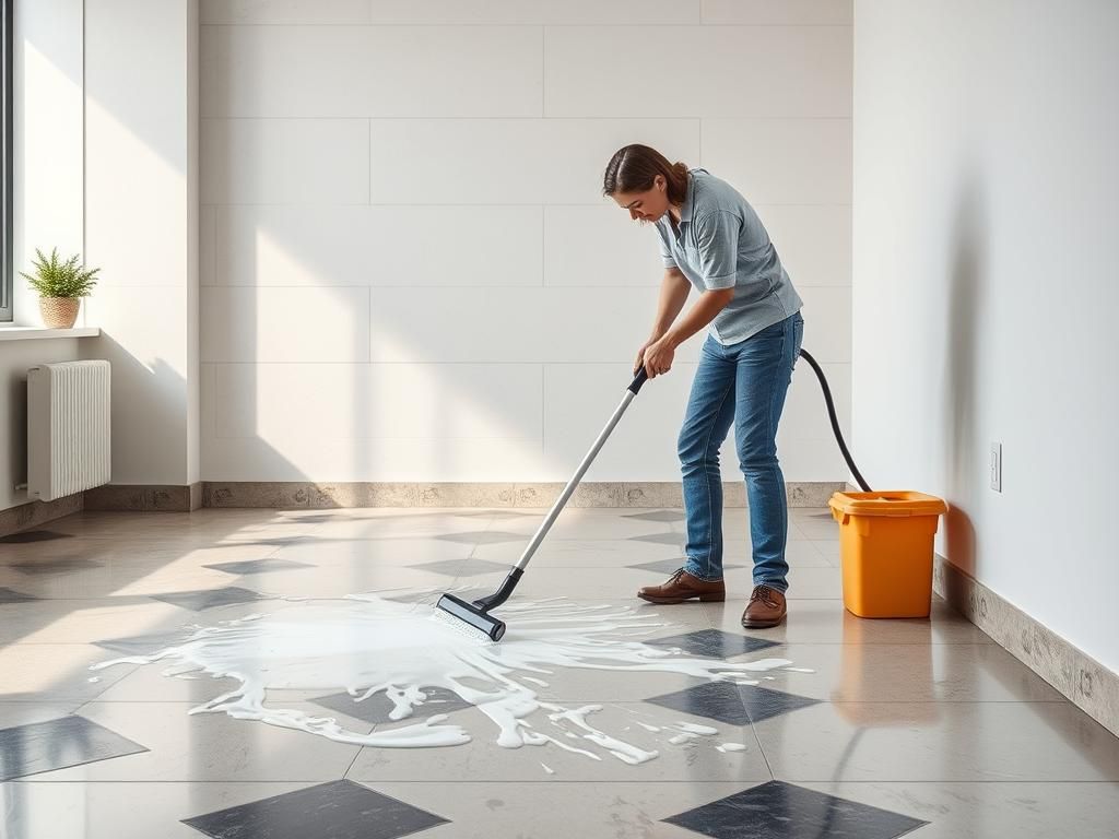 Abitudine di pulire immediatamente versamenti di liquidi sul pavimento